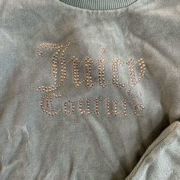 Juicy Couture Kids Velour Sweatshirt Sweatpants Set 2 Pcs Size 12M Mint Green - Picture 5 of 9